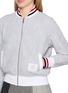  - THOM BROWNE - RWB Cuff Cotton Tweed Bomber Jacket
