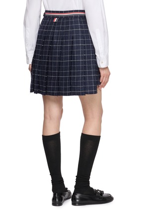 背面 - 点击放大 - THOM BROWNE - Windowpane Check Pleated Mini Skirt