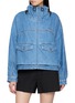 首图 - 点击放大 - LOEWE - Contrast Leather Detail Denim Jacket