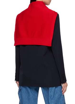 背面 - 点击放大 - LOEWE - Detachable Knit Collar Single Breasted Blazer