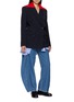 模特儿示范图 - 点击放大 - LOEWE - Detachable Knit Collar Single Breasted Blazer