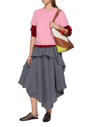 模特儿示范图 - 点击放大 - LOEWE - Asymmetric Draped Panel Midi Skirt