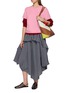 模特儿示范图 - 点击放大 - LOEWE - Asymmetric Draped Panel Midi Skirt