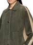  - LOEWE - Turn-Up Contrast Panel Suede Lambskin Jacket