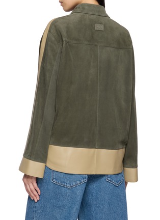 背面 - 点击放大 - LOEWE - Turn-Up Contrast Panel Suede Lambskin Jacket