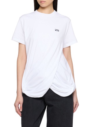 首图 - 点击放大 - LOEWE - Twisted Draped Cotton Jersey T-Shirt