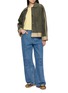 模特儿示范图 - 点击放大 - LOEWE - Anagram Embroidered Washed Cotton Denim Baggy Jeans