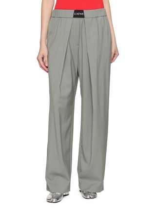 首图 - 点击放大 - LOEWE - Elasticated Waistband Fluid Wool Pants