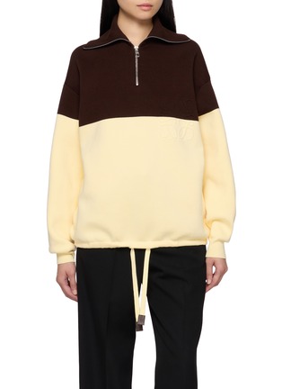 首图 - 点击放大 - LOEWE - Colour Blocked Zip Up Sweater