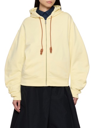 首图 - 点击放大 - LOEWE - Flamenco Leather Drawstring Hoodie