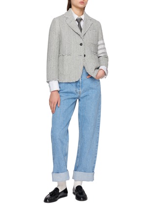 模特儿示范图 - 点击放大 - THOM BROWNE - 4 Bar Cropped Blazer