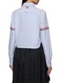 背面 - 点击放大 - THOM BROWNE - Point Collar Striped Trim Cropped Shirt