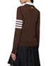 背面 - 点击放大 - THOM BROWNE - 4-Bar Striped V-Neck Cardigan