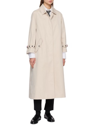 细节 - 点击放大 - THOM BROWNE - Raglan Sleeve Trench Coat