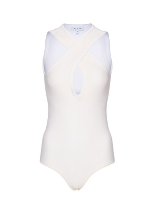 首图 - 点击放大 - ALAÏA - Cross Front Compact Knit Bodysuit