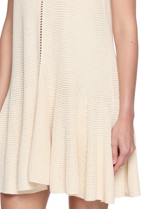  - ALAÏA - Waffle Godet Flared Silk Knit Mini Dress