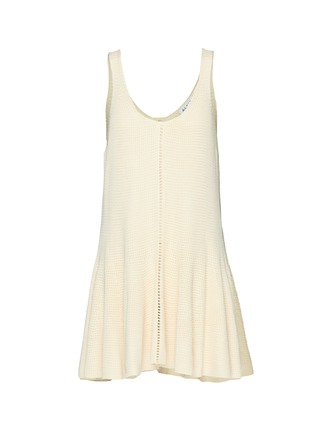 首图 - 点击放大 - ALAÏA - Waffle Godet Flared Silk Knit Mini Dress