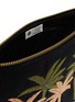 细节 - 点击放大 - BENARAS - Jamaica Palm Embroidered Canvas Pouch