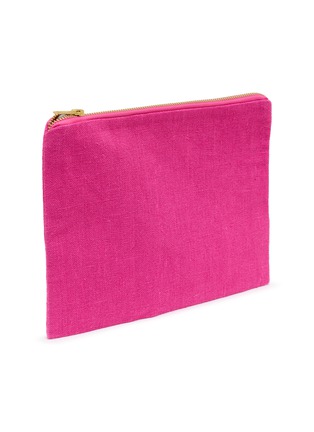 细节 - 点击放大 - BENARAS - Jamaica Palm Embroidered Canvas Pouch