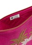 细节 - 点击放大 - BENARAS - Jamaica Palm Embroidered Canvas Pouch