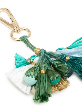 细节 - 点击放大 - BENARAS - Raffia Threaded Tassel Bag Charm