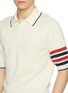  - THOM BROWNE - 4 Bar Raglan Sleeve Linen Cotton Polo Shirt