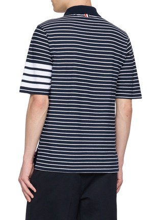 背面 - 点击放大 - THOM BROWNE - 4-bar Cotton Jersey Polo Shirt