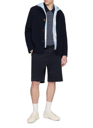 模特儿示范图 - 点击放大 - THOM BROWNE - 4-bar Cotton Jersey Polo Shirt