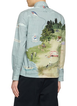 背面 - 点击放大 - THOM BROWNE - Sailboat Scene Cotton Shirt