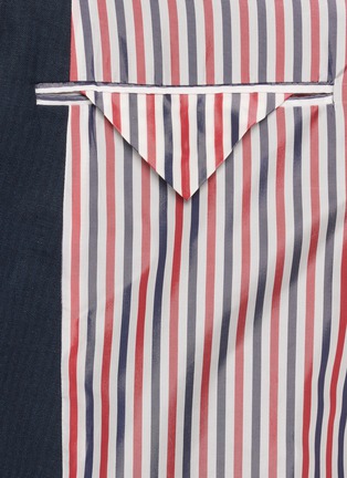  - THOM BROWNE - Double Breasted Unconstructed Wide Shoulder Suit Jacket
