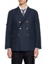 首图 - 点击放大 - THOM BROWNE - Double Breasted Unconstructed Wide Shoulder Suit Jacket