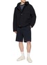 模特儿示范图 - 点击放大 - THOM BROWNE - 4-bar Knit Pocket Cotton Jersey T-shirt