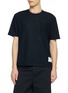 首图 - 点击放大 - THOM BROWNE - Striped Neck Cotton Linen T-Shirt