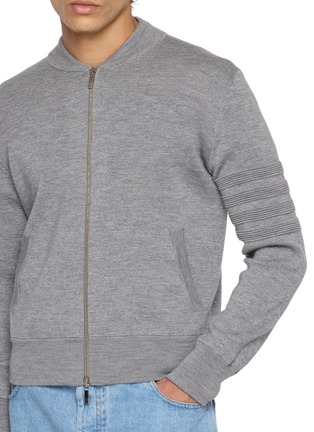  - THOM BROWNE - Ottoman Milano Stitch 4-Bar Bomber Jacket