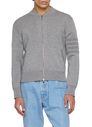 首图 - 点击放大 - THOM BROWNE - Ottoman Milano Stitch 4-Bar Bomber Jacket