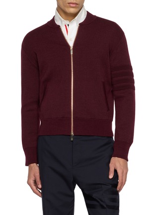 首图 - 点击放大 - THOM BROWNE - Ottoman Milano Stitch 4-bar Bomber Jacket