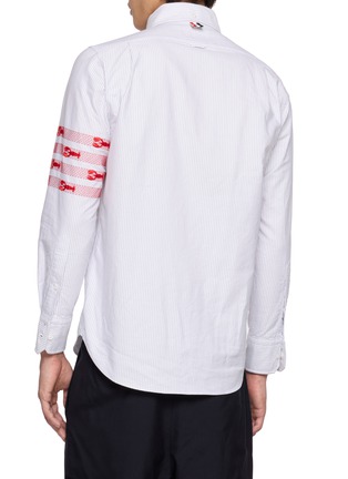 背面 - 点击放大 - THOM BROWNE - University Stripe 4-Bar Lobster Cotton Oxford Shirt