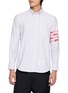 首图 - 点击放大 - THOM BROWNE - University Stripe 4-Bar Lobster Cotton Oxford Shirt