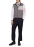 模特儿示范图 - 点击放大 - THOM BROWNE - University Stripe 4-Bar Lobster Cotton Oxford Shirt