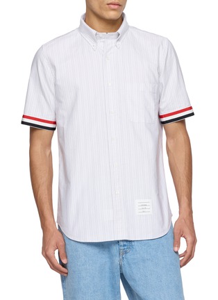 首图 - 点击放大 - THOM BROWNE - Alternating Stripe Oxford Shirt