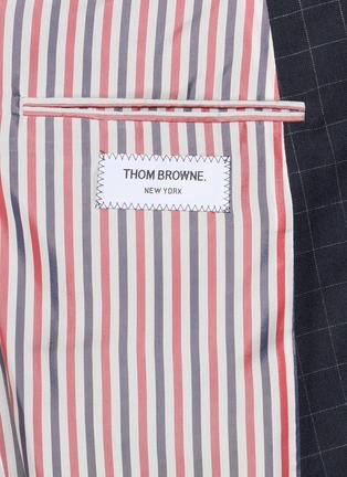  - THOM BROWNE - Checkered Armband Detail Single Breasted Blazer