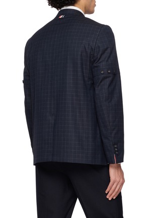 背面 - 点击放大 - THOM BROWNE - Checkered Armband Detail Single Breasted Blazer