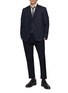 模特儿示范图 - 点击放大 - THOM BROWNE - Checkered Armband Detail Single Breasted Blazer