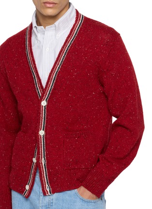  - THOM BROWNE - Donegal Intarsia Hector Patchwork Wool Mohair Cardigan