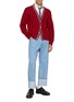 模特儿示范图 - 点击放大 - THOM BROWNE - Donegal Intarsia Hector Patchwork Wool Mohair Cardigan