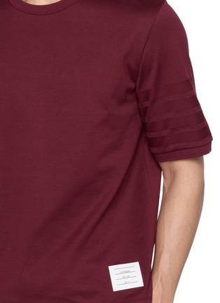  - THOM BROWNE - Ottoman 4-Bar Cotton Jersey T-Shirt