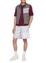 模特儿示范图 - 点击放大 - THOM BROWNE - Ottoman 4-Bar Cotton Jersey T-Shirt