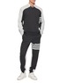 模特儿示范图 - 点击放大 - THOM BROWNE - 4 Bar Colour Block Sweatpants