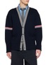 首图 - 点击放大 - THOM BROWNE - Rwb Armband Lobster Cotton Jersey Cardigan