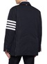 背面 - 点击放大 - THOM BROWNE - Single Breasted 4 Bar Snap Front Down Filled Blazer